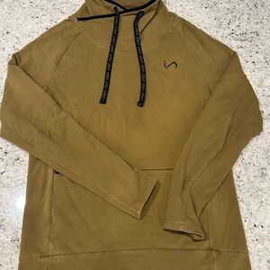 Men's Brown Hoodie with Black Accents
